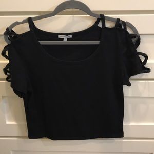 Charlotte russe black crop top